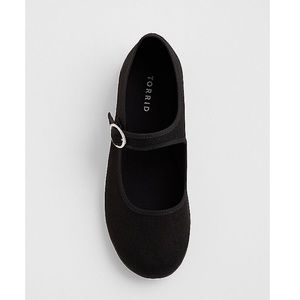 Black Canvas Mary Jane Flats Wide ✨Brand✨New✨Tags✨
